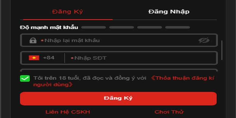 Thao tác đăng ký 66B nhanh gọn, đơn giản vào nhà cái